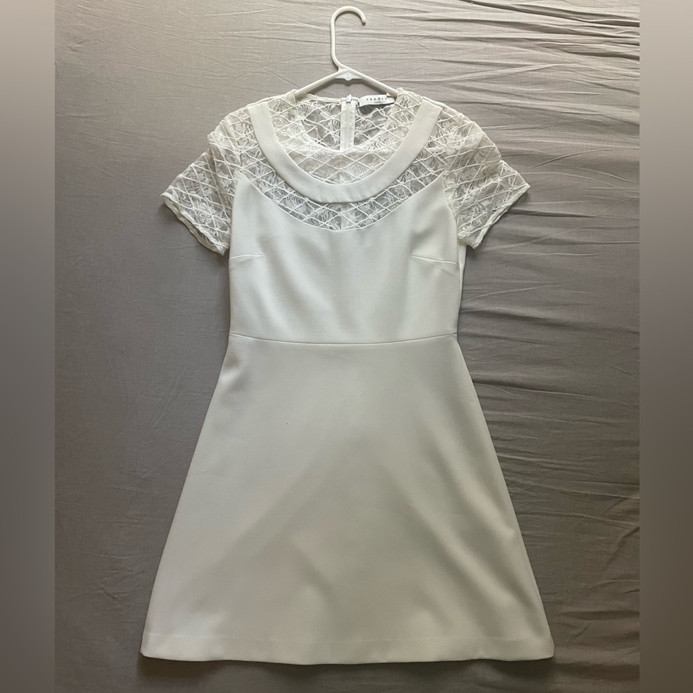 Sandro mini white dress